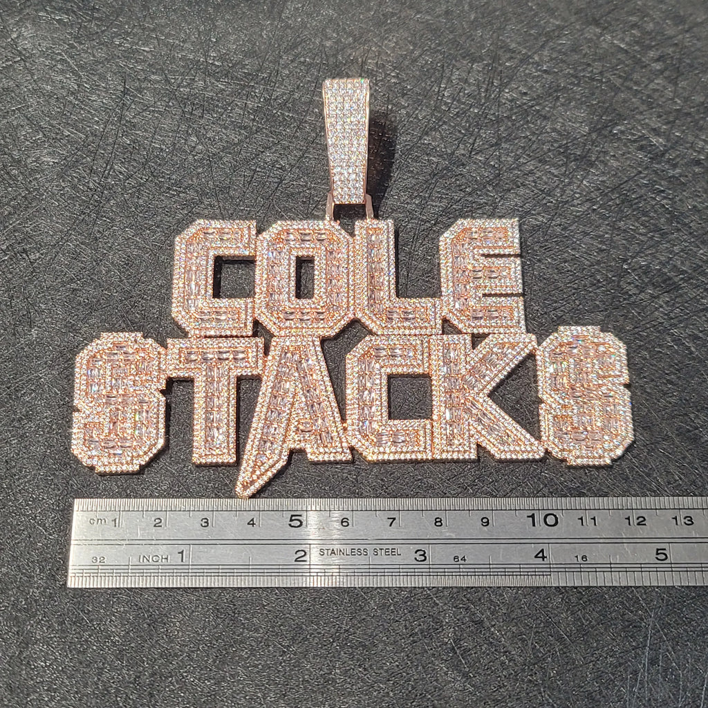 Custom Multiple Rows Square Letter Pendant Personalized Mumber Necklace With 20mm Cuban Link Chain Hip Hop Jewelry For Women Men