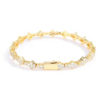 Iced Out Cross Tennis Bracelet Stainless Steel