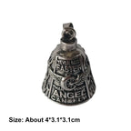 3D Design Motorcycle Guardian Bell Punk Style Wing Design Biker Good Luck Charm Alloy Retro Angel Pendant Bell Daily Wear