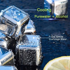 Reusable Whiskey Stones Stainless Steel Ice Cubes Quick-Freeze Wine Cooler Food Grade Metal Pellets Beer Cooler Bar