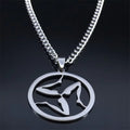 Wolf Greek Steel Pendant Triskelion Triskele Irish