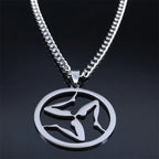 Wolf Greek Steel Pendant Triskelion Triskele Irish