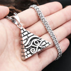 Eye of Horus Pyramid Pendant — Stainless Steel