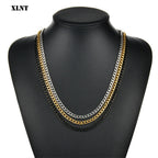 Stainless Steel Chain Necklace Long Hip Hop for Women Men on The Neck Fashion Jewelry Gift Accessories Silver Color Choker