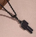 New Fashion Skew Head Tag Stainless Steel Pendant Necklaces for Men Women Wholesale Hip Hop Jewelry