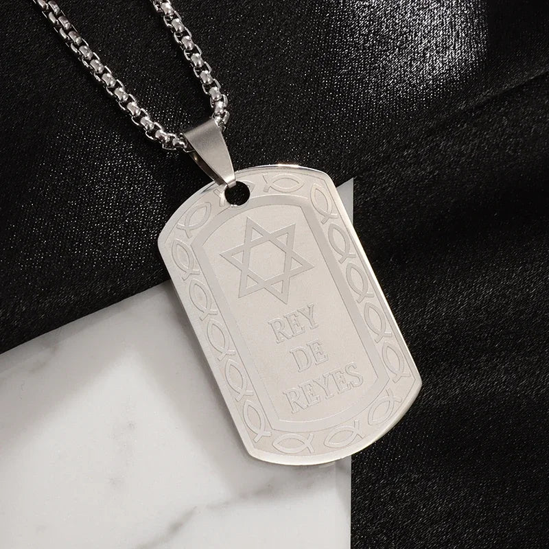 Trendy Mogan David Star Pendant High-Quality Alloy Israel Jewish Star of David Necklace for Men Jewelry