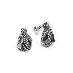 Dragon Black Earrings Punk Claw Black/red Stone