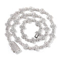 THE BLING KING 10mm Cross Link Chain Necklace Prong Setting 5A Cubic Zirconia Choker HipHop Fashion Jewelry For Party Gift