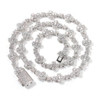 THE BLING KING 10mm Cross Link Chain Necklace Prong Setting 5A Cubic Zirconia Choker HipHop Fashion Jewelry For Party Gift
