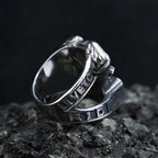 Skull Motorcycle Steel Ring Vintage Steampunk