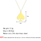 Kinitial Stainless Steel Necklaces Dainty Jewelry Playing Card Hearts Poker Spade Pendant Necklace Party Gift