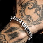 Barbed Wire Cuban Link Stainless Steel Thorn Bracelet Adjustable Punk Emo Style Chain Bracelets For Men Women Fashion