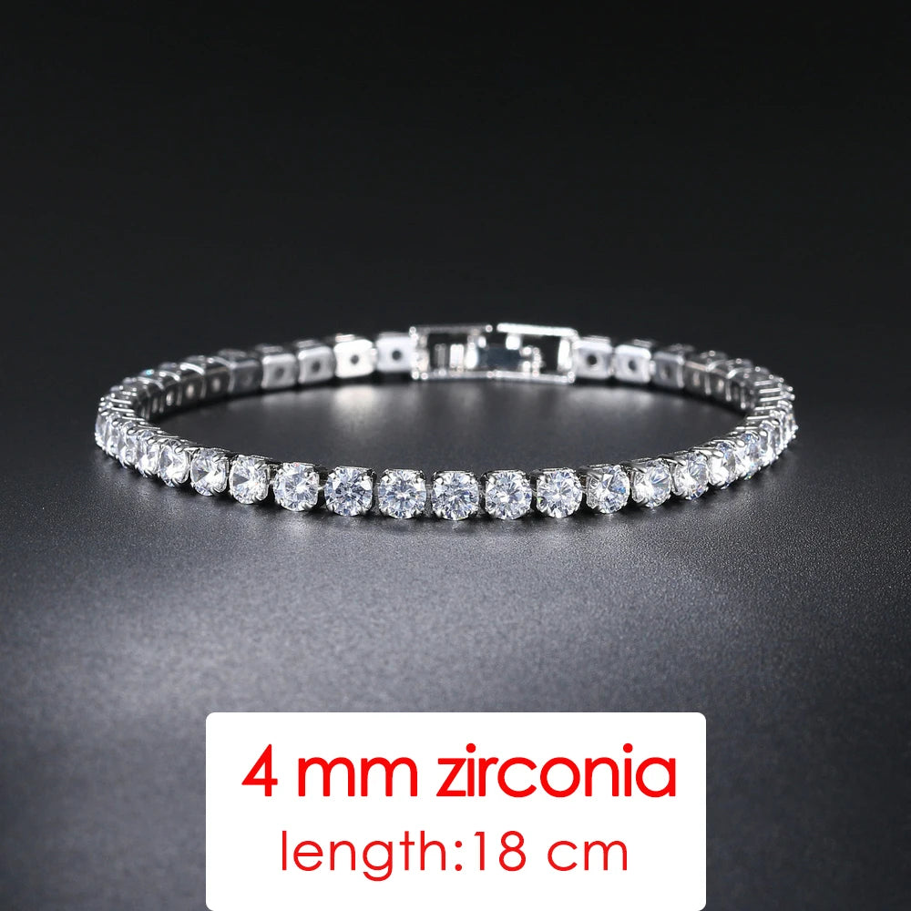 ZHOUYANG Tennis Bracelets For Women Simple Luxury Round Crystal Gold Color Bangle Chain Wedding Female Gift Wholesale Jewelry