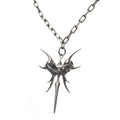 Double Skull Horn Pendant Necklace — Copper