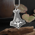 Witch Knot Necklace Celtic Knot Pendant Stainless Steel Amulet Triskelion Ankh Cross Pentagon Jewelry Birthday Gift for Women