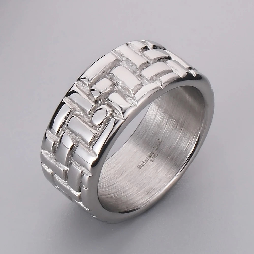 Waterproof Luxury Gold Color Stainless Steel Rings for Man Mens Rings Cool Birthday Jewelry Accessory Gifts for Him