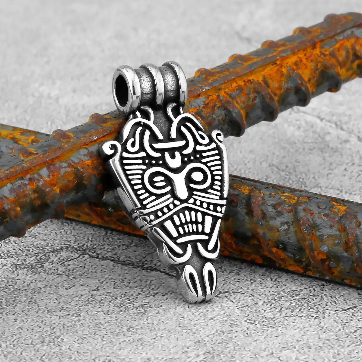 Men's Odin Face Shield Stainless Steel Personality Necklace Nordic Fashion Myth Amulet Pendant High Quality Jewelry