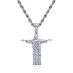Iced Out Christ Pendant — 925 Silver