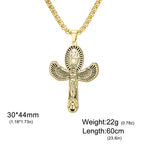 Eye of Horus Cross Wing Pendant Necklace
