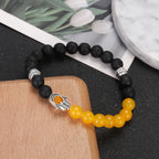 Tiger Eye Lava Bead Chakra Bracelet