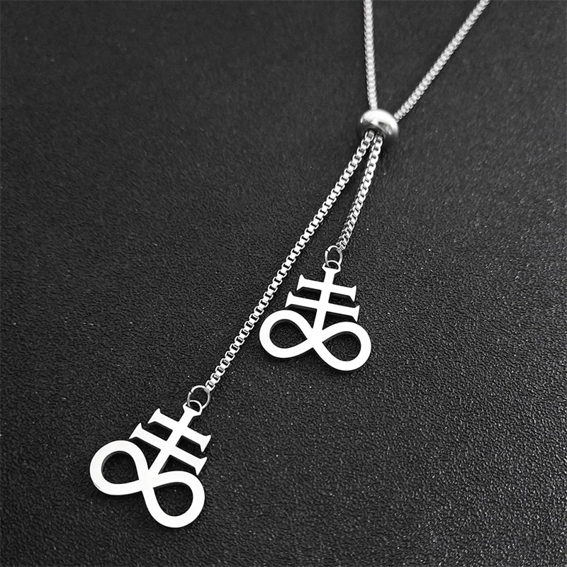 Leviathan Cross Pendant — Stainless Steel