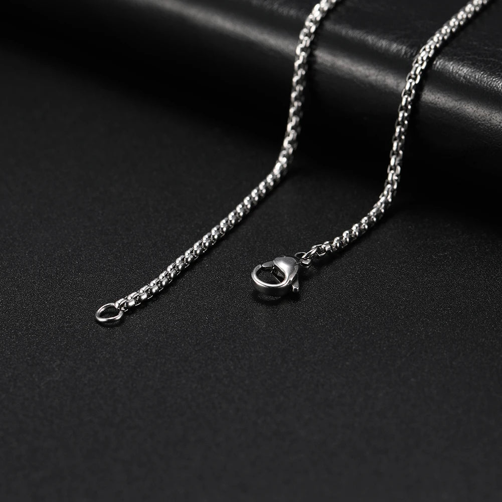 My Shape Basic Cuban Chain Necklaces for Men Chains Punk Figaro Box Curb Chain Chokers Lobster Clasp Fashion Male