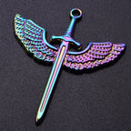 Sword Dagger Wing Pendants DIY Necklace Making — Stainless Steel