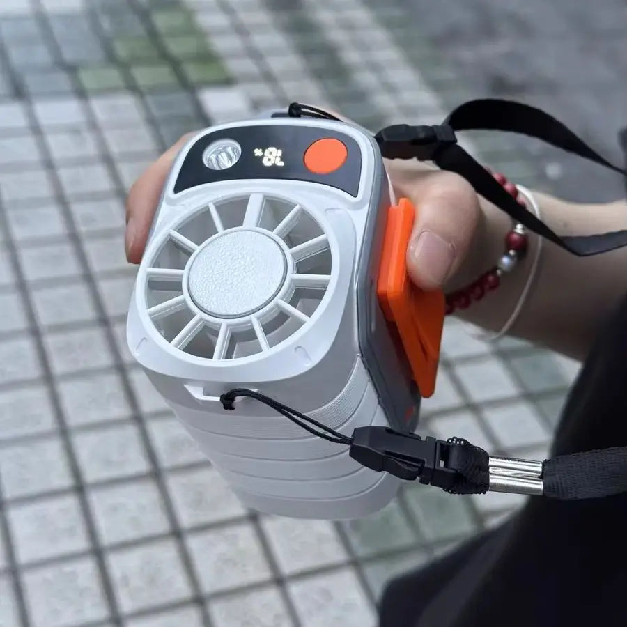 New Portable Waist Fan with USB Charging Long Battery Life and Clamp Design for Outdoor Construction and Summer Use