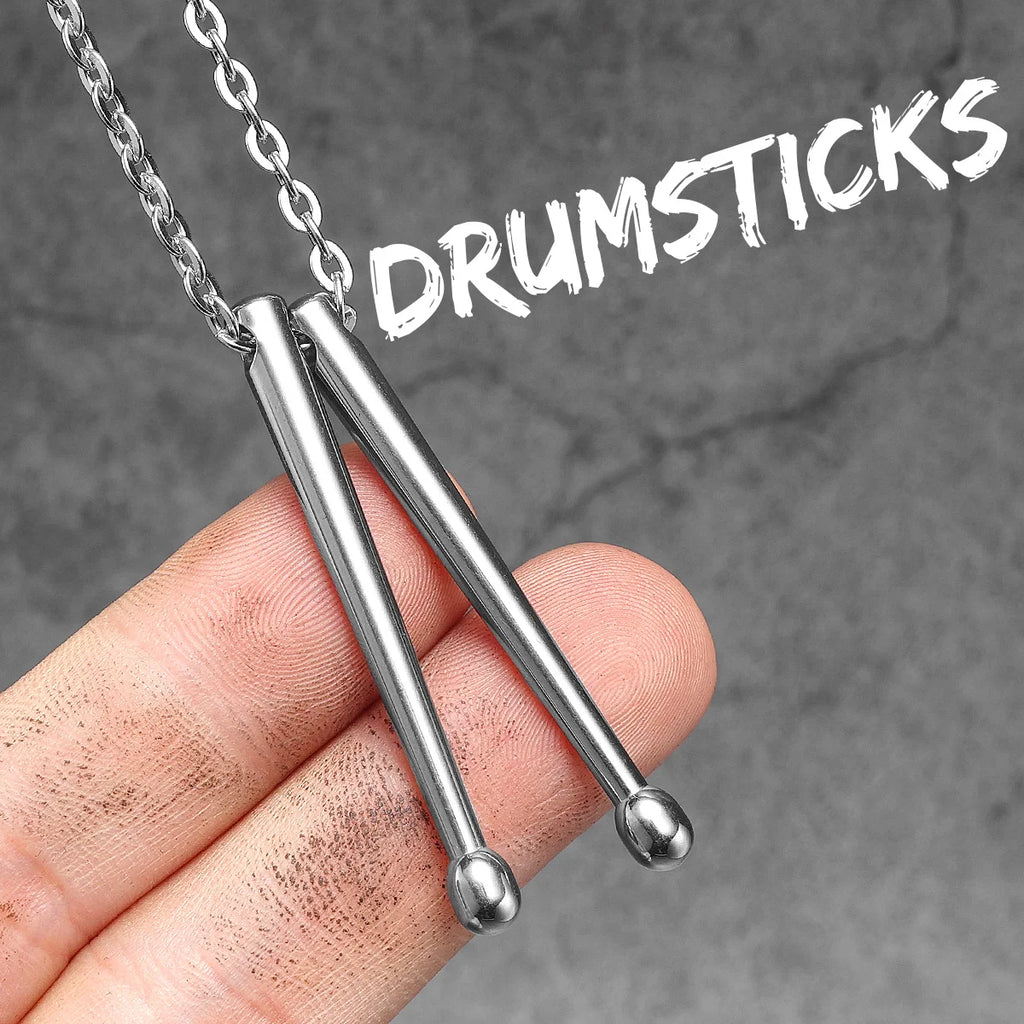 Guitar Tape Pendant Necklace Stainless Steel