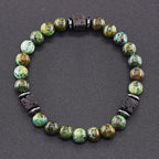 Retro Black Block Volcanic Bracelets Men Women Frosted Onyx Lava Beads Jewelry Yoga Meditation Birthday Gift Wholesales
