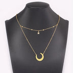 Nidin 8 Styles Double Layers Geometric Delicate Lightning Necklaces for Women Zircon Jewelry Charms Thunder Bolt Pendant Gifts