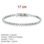 Fashion Multicolor Tennis Bracelet for Women 2.5/3/4/5mm Zirconia Charm Designer Tennis Chain Men Bracelet Wedding Jewelry KC128