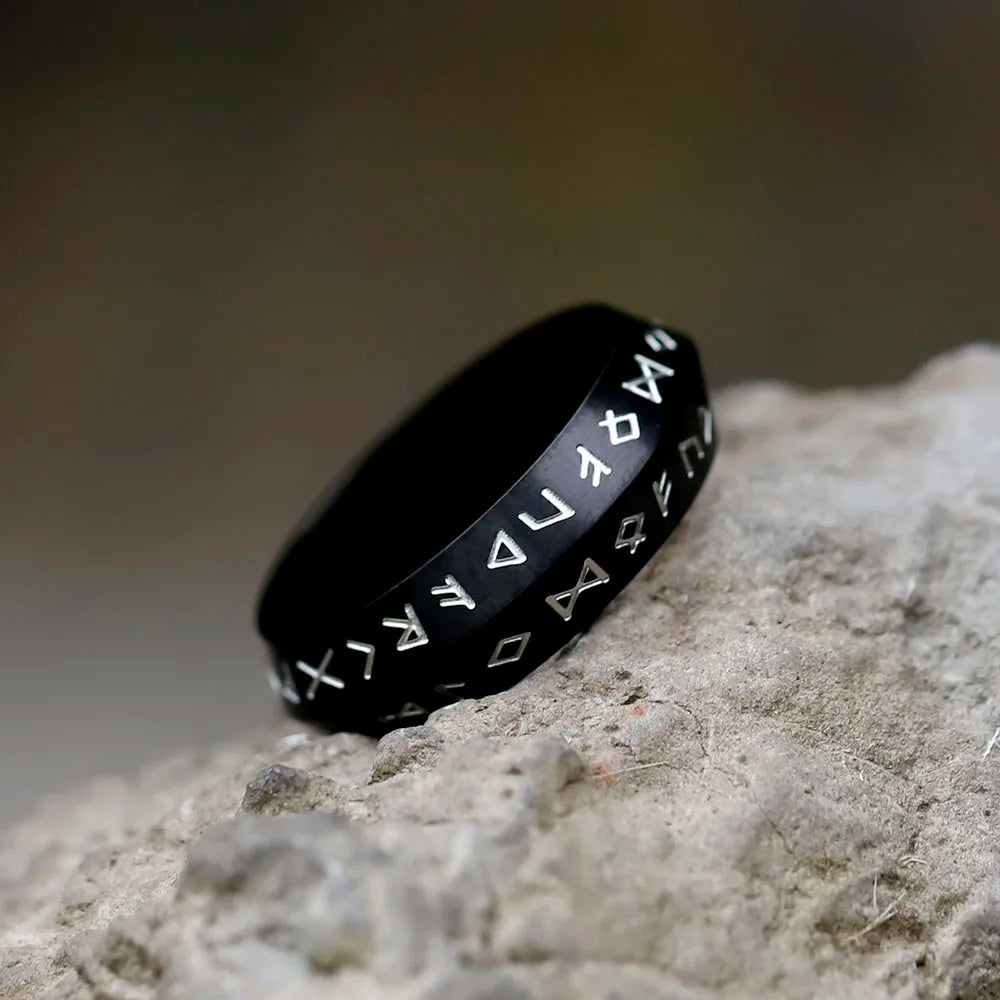 Odin Viking Rune Amulet Ring — Stainless Steel