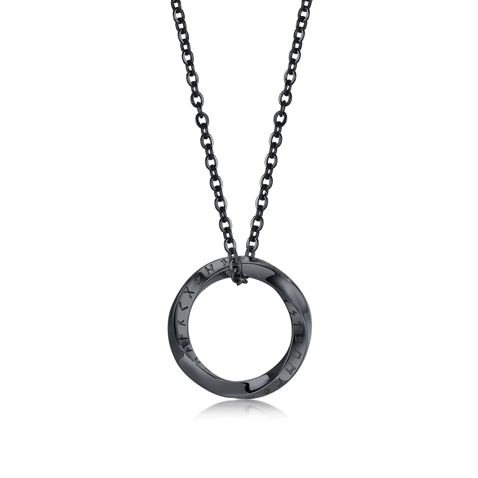 Vnox Norse Viking Pendant Necklaces, Men Twisted Stainless Steel Mobius Triangle Charm, Vegvisir Nordic Valknut