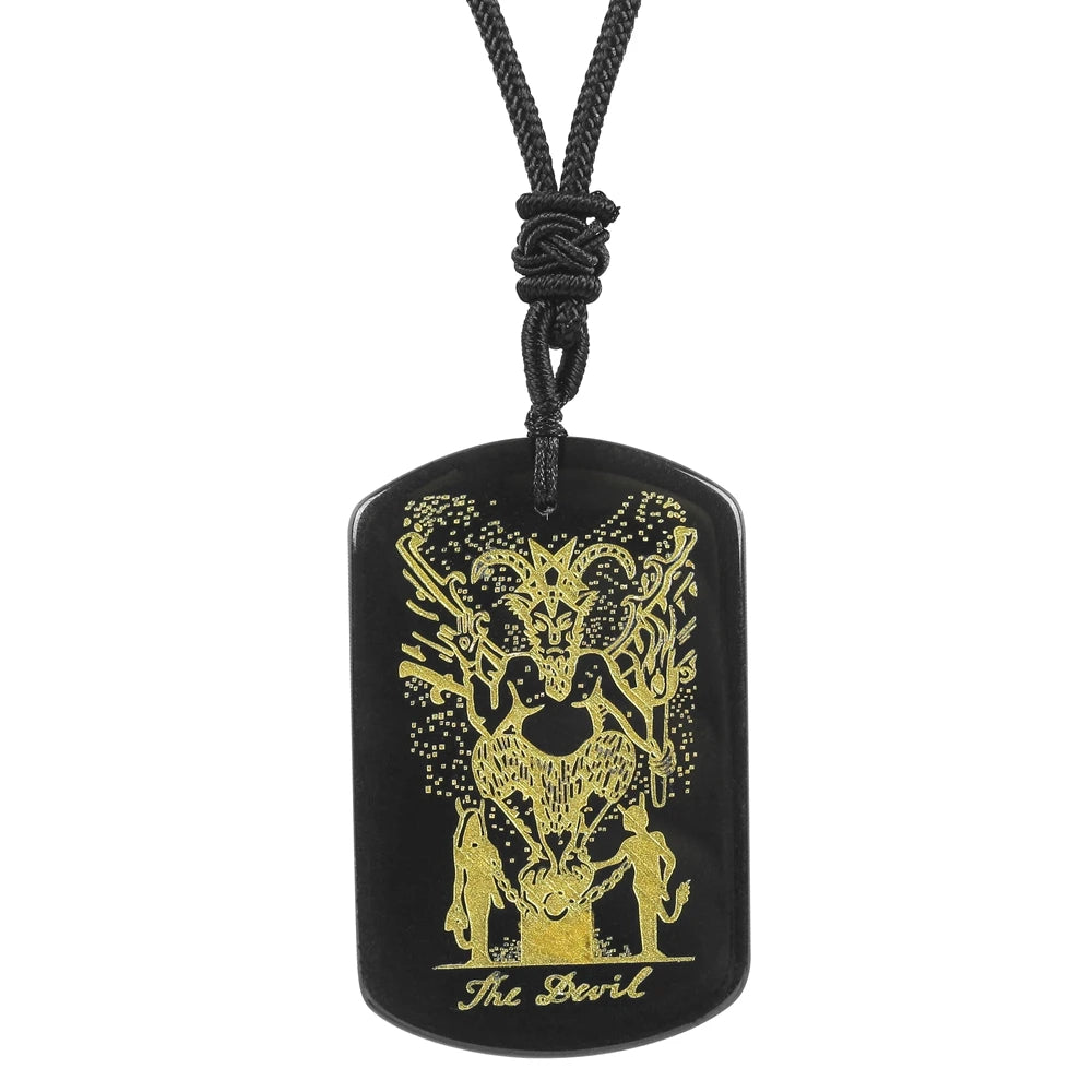 Tarot Black Pendant Necklace