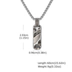 Small Dogtag Pendant Necklaces for Men Boys,Vintage Stainless Steel Hammered Texture Military Dog Tag Collar Gift