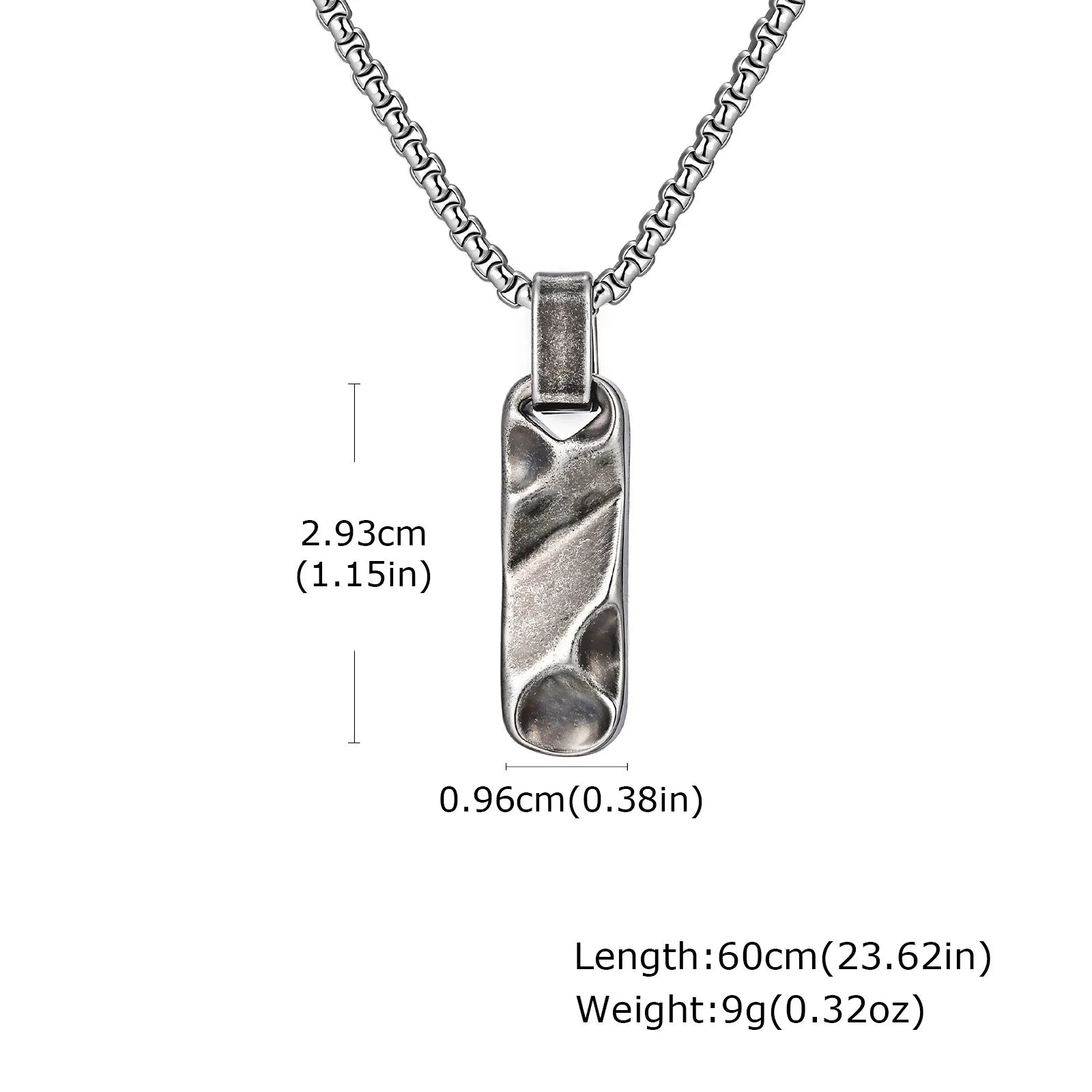Small Dogtag Pendant Necklaces for Men Boys,Vintage Stainless Steel Hammered Texture Military Dog Tag Collar Gift