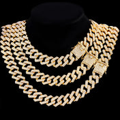 Iced Out Two-tone Chain 2MM Rhinestone — Stainless Steel