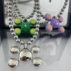 Quad Ball Pendant Hip Hop Style Stainless Steel Jewelry Men's and Women's Fashion Personality Necklace Collection Wholesale