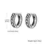 Punk Stainless Steel Hoop Earrings for Men Teens, Hypoallergenic Waterproof Small Huggies Earrings,Rock Hip Hop Cool