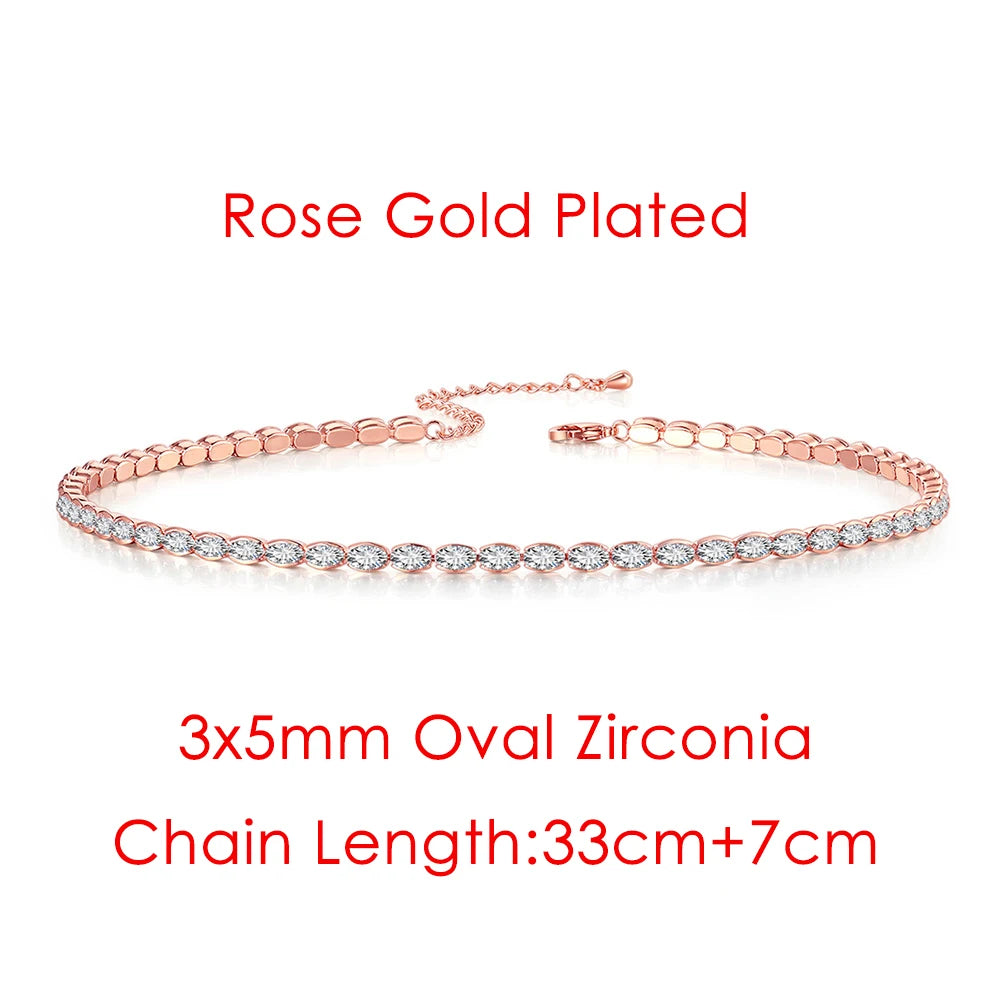 Iced Out Tennis Choker — Stainless Steel