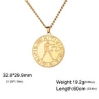 My Shape 12 Constellation Necklace Gothic Zodiac Pendant Chain Women Men Leo Aries Virgo Capricorn Birthday Jewelry Wholesale