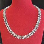 Iced Out Cross Chain Choker Necklace — Copper Alloy