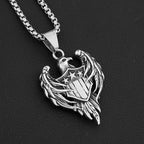 Eagle Steel Pendant Double Sided Retro Army Punk