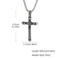 Gothic Skull Cross Necklace for Men, Stainless Steel Black Zircon Collar Necklace, Vintage Creative Hip Hop Jewelry