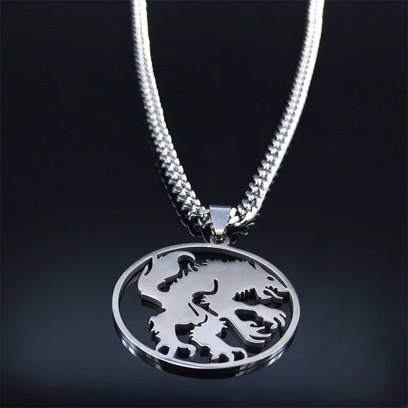 Vintage Werewolf Pendant Necklace — Stainless Steel