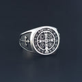 St. Benedict Cross Ring — Stainless Steel