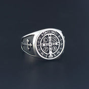 St. Benedict Cross Ring — Stainless Steel