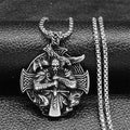Cross Odin Steel Pendant Nordic Mythology Viking