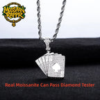Iced Out Ace of Spades Pendant — 14K Gold